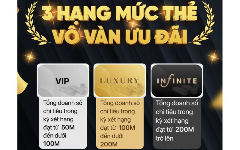 hạng mức thẻ Handee vô vàn ưu đãi